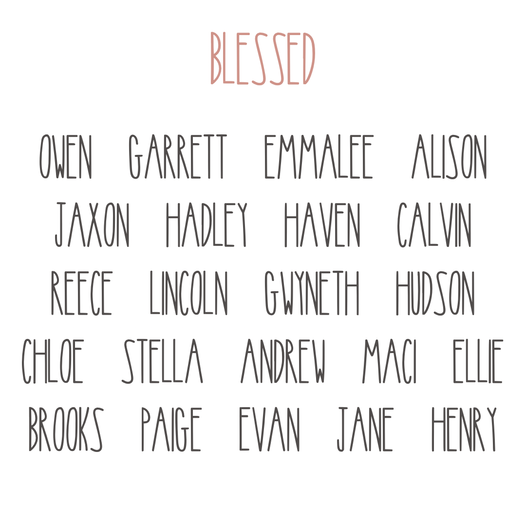 Blessed font example