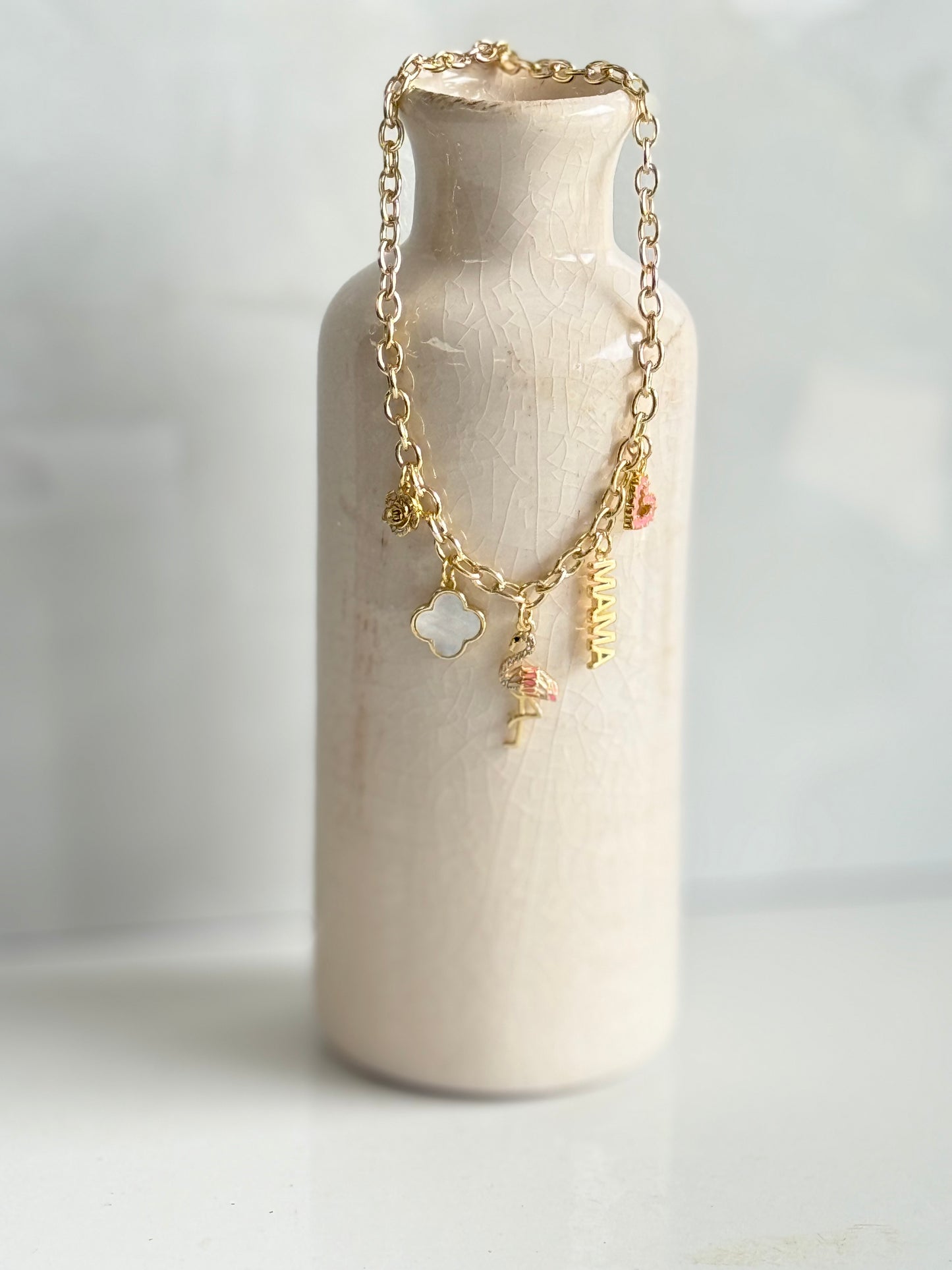 Get Your Pink Back our Flamingo Charm Necklace
