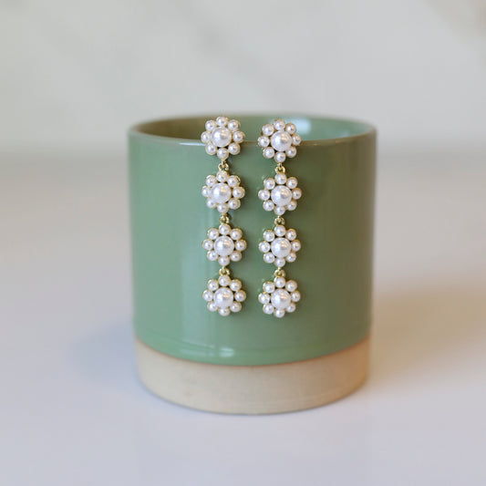 Pearl Flower Earrings