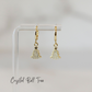 Crystal Bell Tree Huggie Hoop Earrings