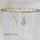 Frosted Pine Tree French Wire Earrings