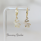 Shimmering Reindeer Huggie Hoop Earrings