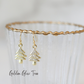 Golden Glow Tree French Wire Earrings