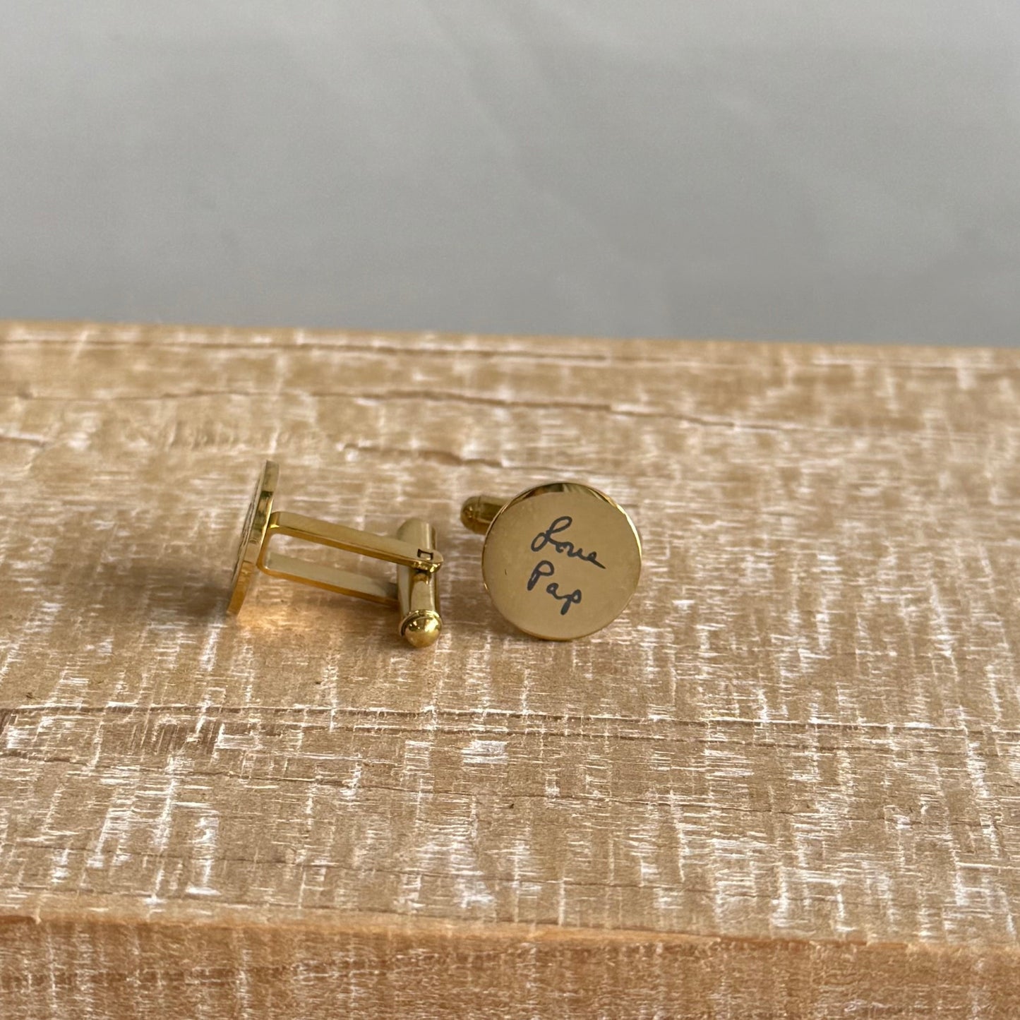 Engraved Handwriting Cuff Links | Engraved Jewelry