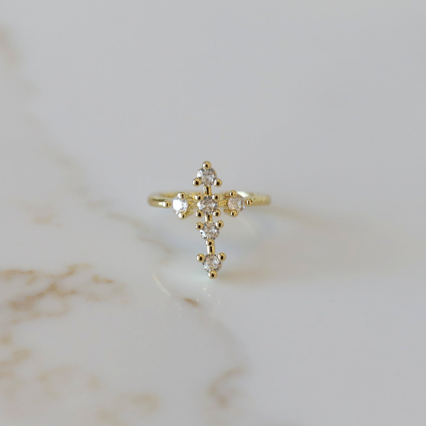 Cross Ring | Cubic Zirconia