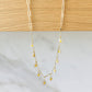 White Enamel Daisy Charm Layering Necklace 