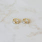 Oval Pave Hoop Earrings with Cubic Zirconia