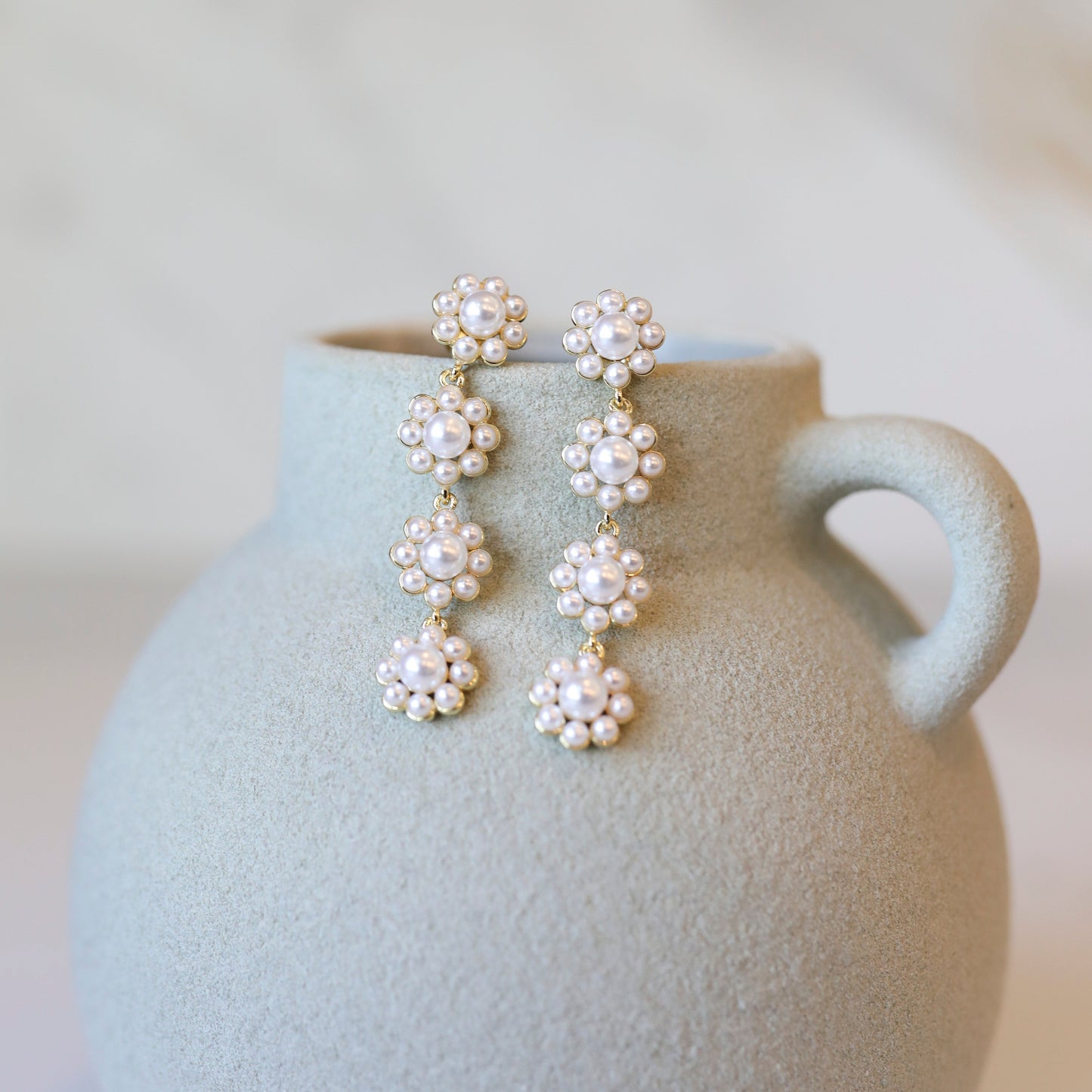 Pearl Flower Earrings