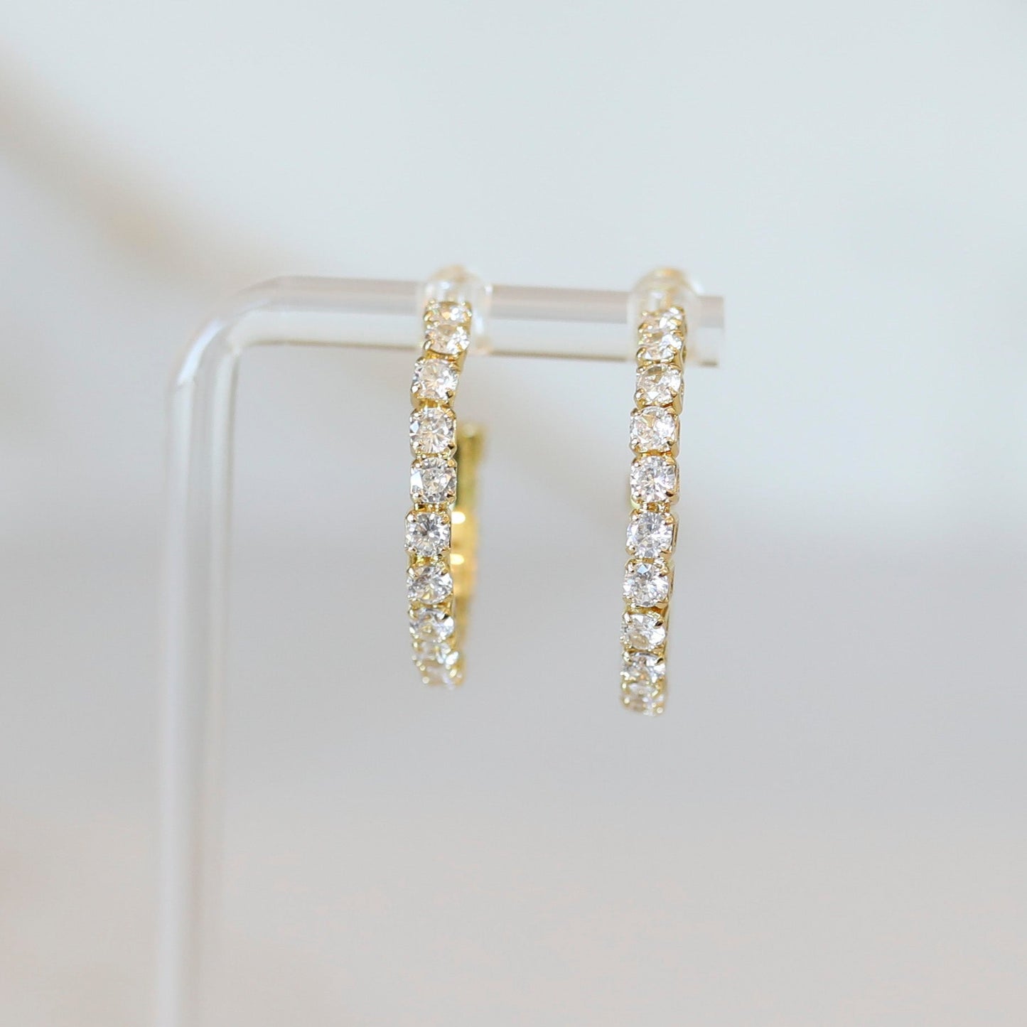 Diamond CZ Hoops | Cubic Zirconia