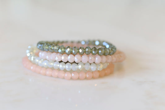 Handwriting Jewelry Crystal Stack Bracelet Remix Version