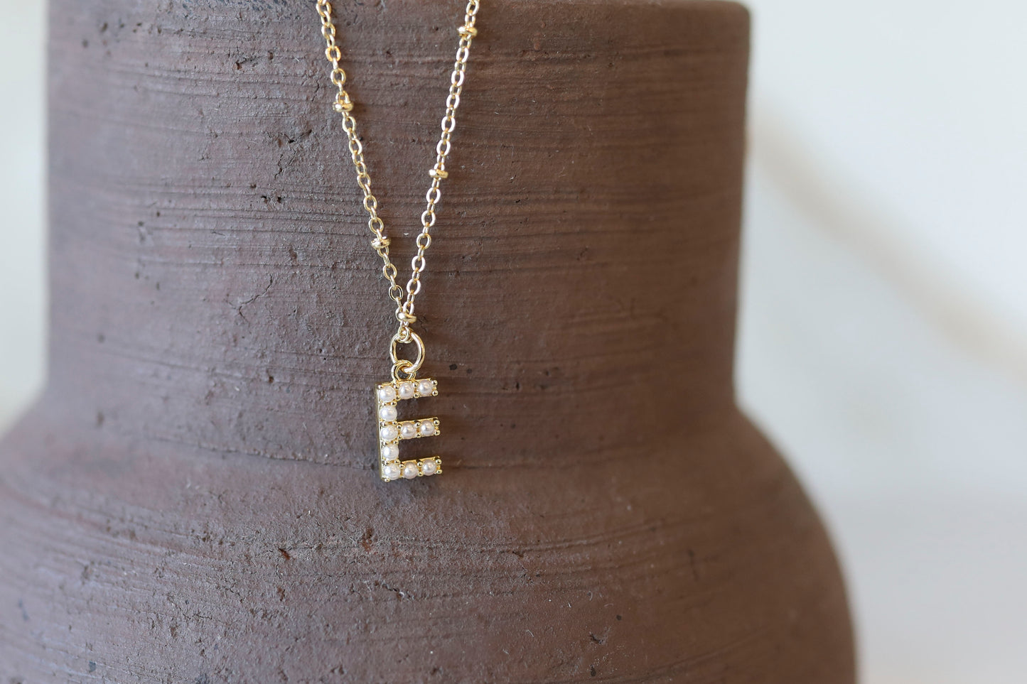 Pearl Initial Necklace