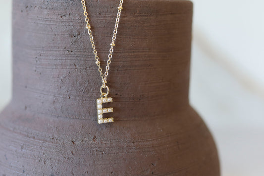 Pearl Initial Necklace