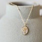 Birth Month Flower Necklace | Mother of Pearl