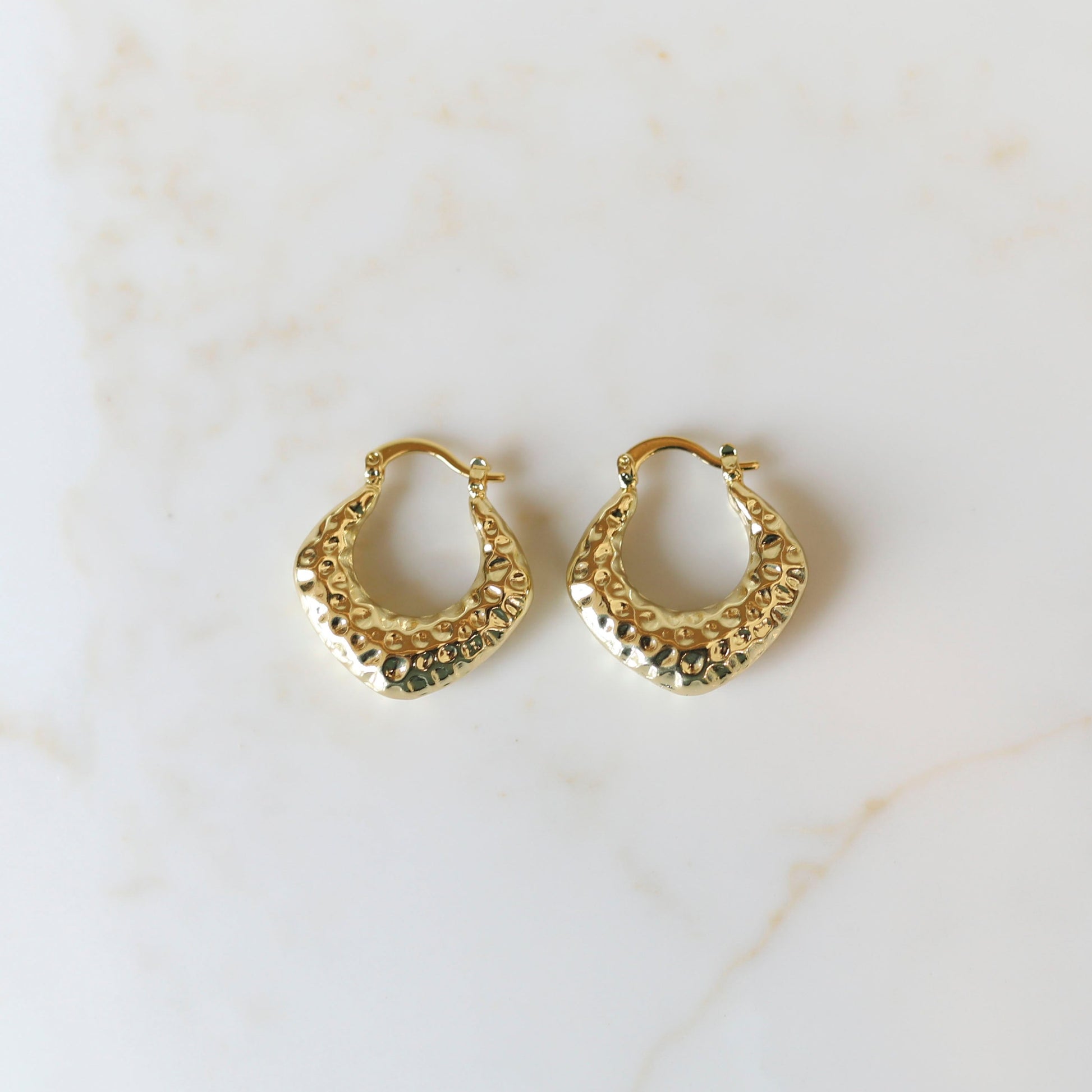 Textured Geometric Hoop Earrings