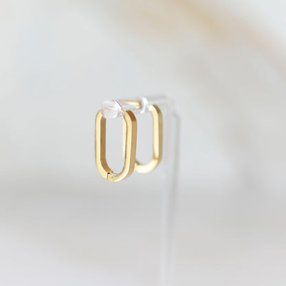 Basic Geometric Hoop Earrings in the Oval shape