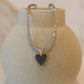 Smokey Grey Heart Necklace