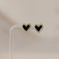 Pave Enamel Heart Studs