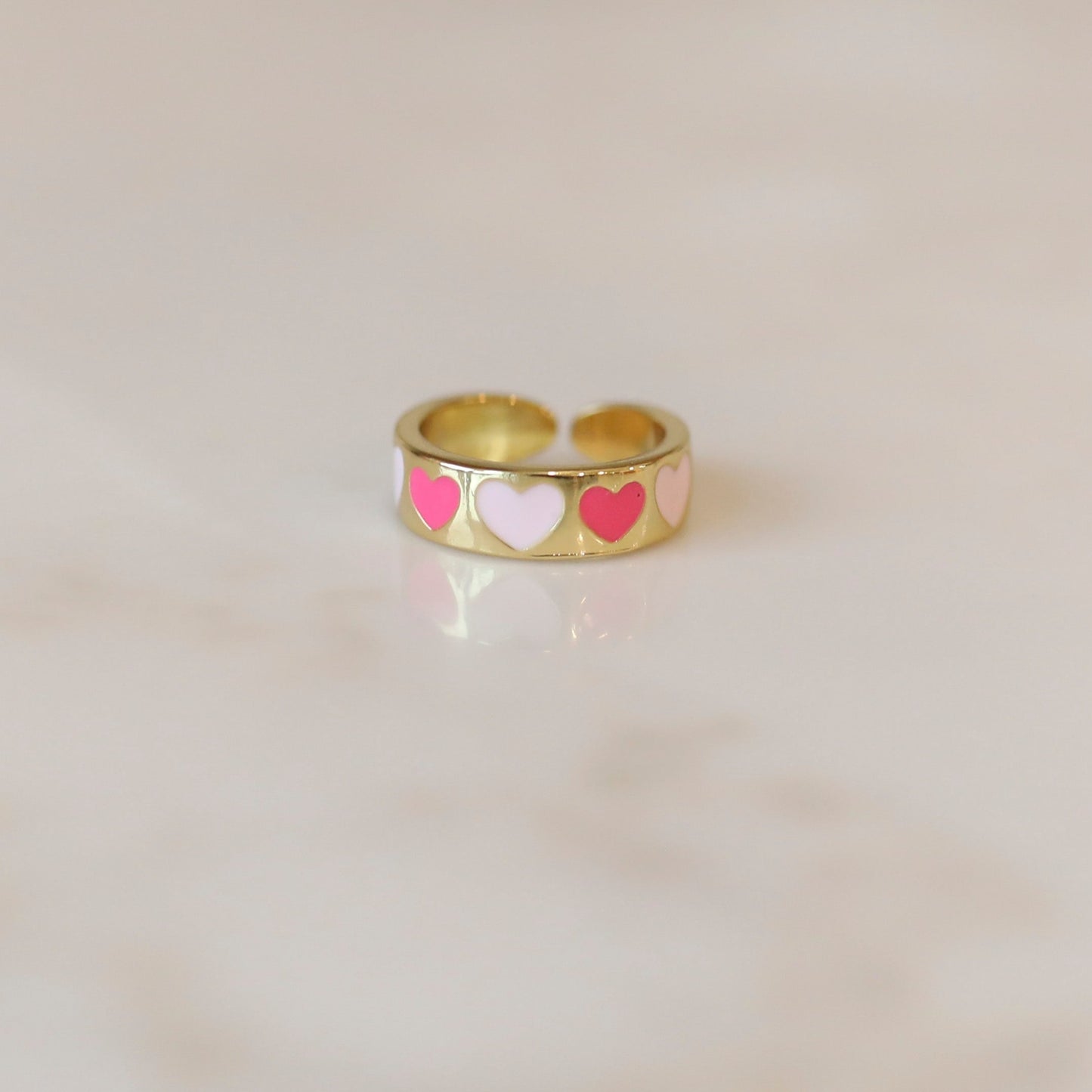 Enamel Heart Ring