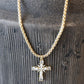 Pearl + CZ Statement Cross Necklace - Gold (18K gold plated)