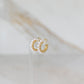 Grande Bezel Pearl Hoops