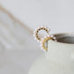 Grande Bezel Pearl Hoops