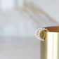 Grande Bezel Pearl Hoops