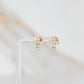 Bezeled Cross Studs | Cubic Zirconia