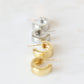 Thick Huggie Hoops available in Gold or Silver