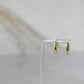 Hammered Huggie Hoops in Gold