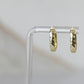 Hammered Huggie Hoops in Gold