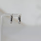Hammered Huggie Hoops in Silver
