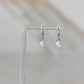 CZ Drop Huggie Hoops in Silver