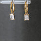 CZ Drop Huggie Hoops in Gold