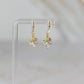 Flower Bouquet Charm Earrings on a CZ French Wire