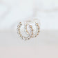 Round Beaded Hoops in Silver