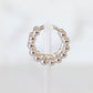 Round Beaded Hoops in Silver