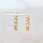 Round Beaded Hoops in Gold