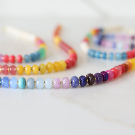 Mixed Jade Beaded Necklace