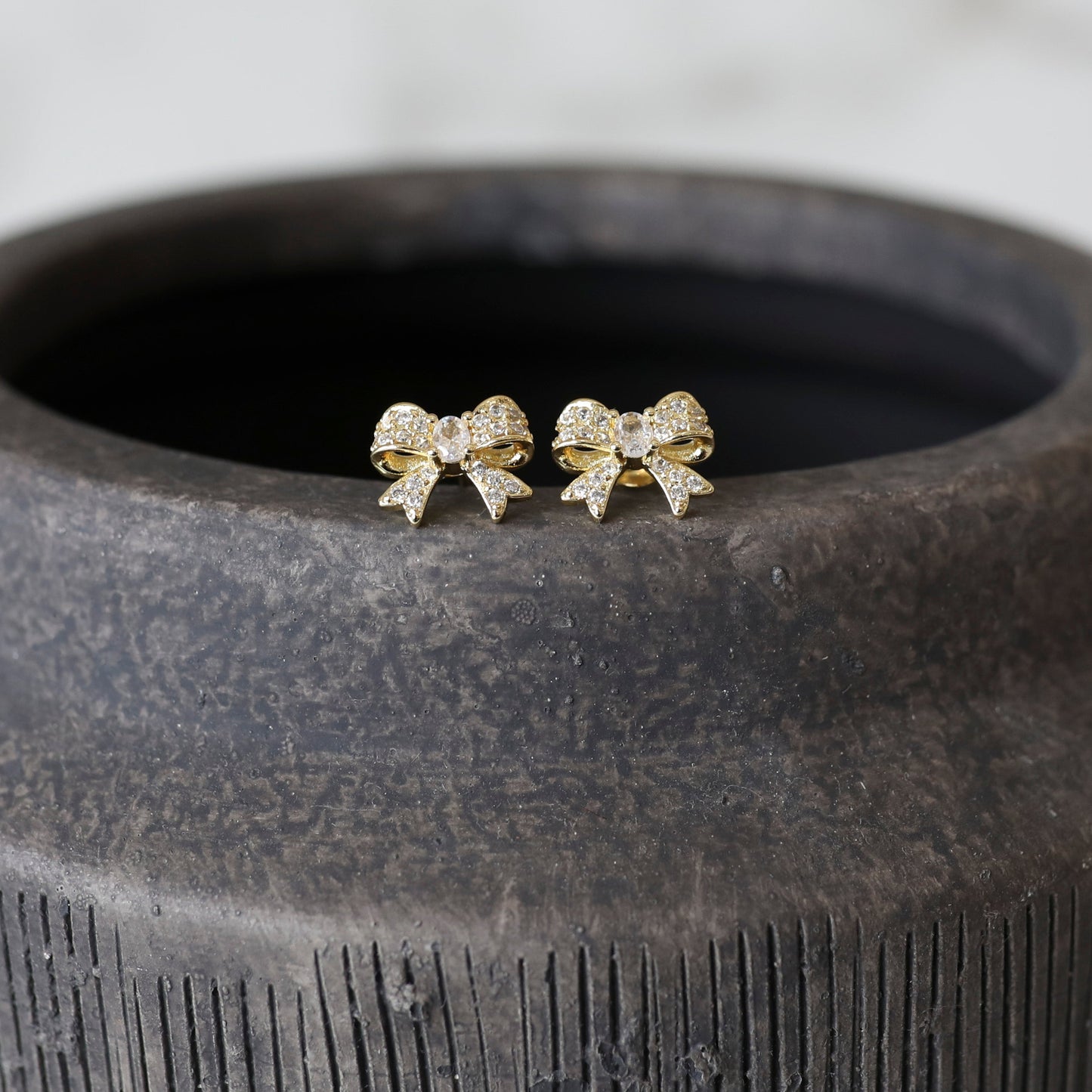Puffy Bow Studs