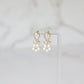 Faceted Pearl Drop Studs
