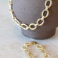 Oval Textured Chain Bracelet