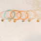 Pastel Personalized Crystal Stack Bracelets