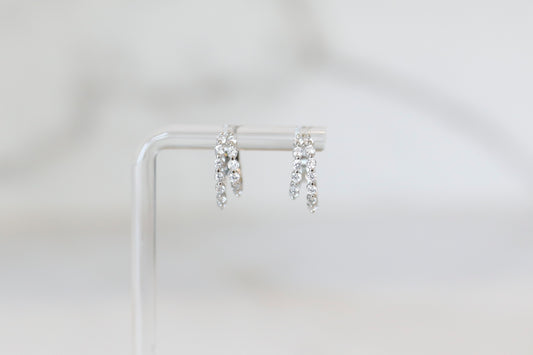 Graduated CZ Hoops
