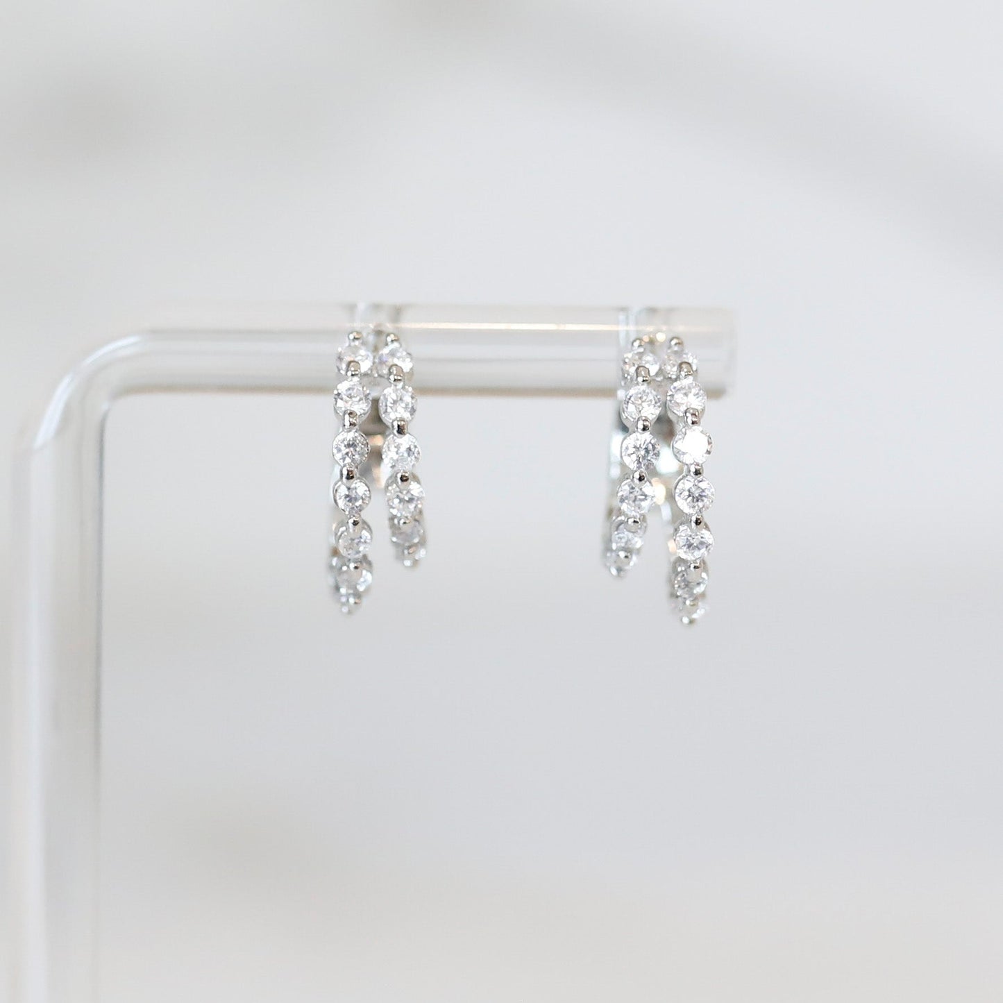 Graduated CZ Hoops