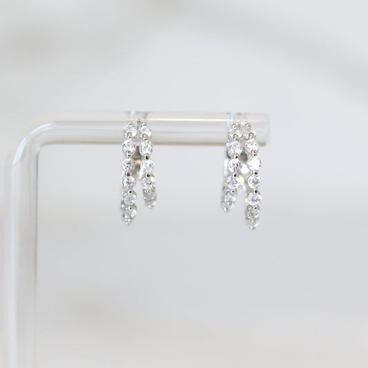 Graduated CZ Hoops