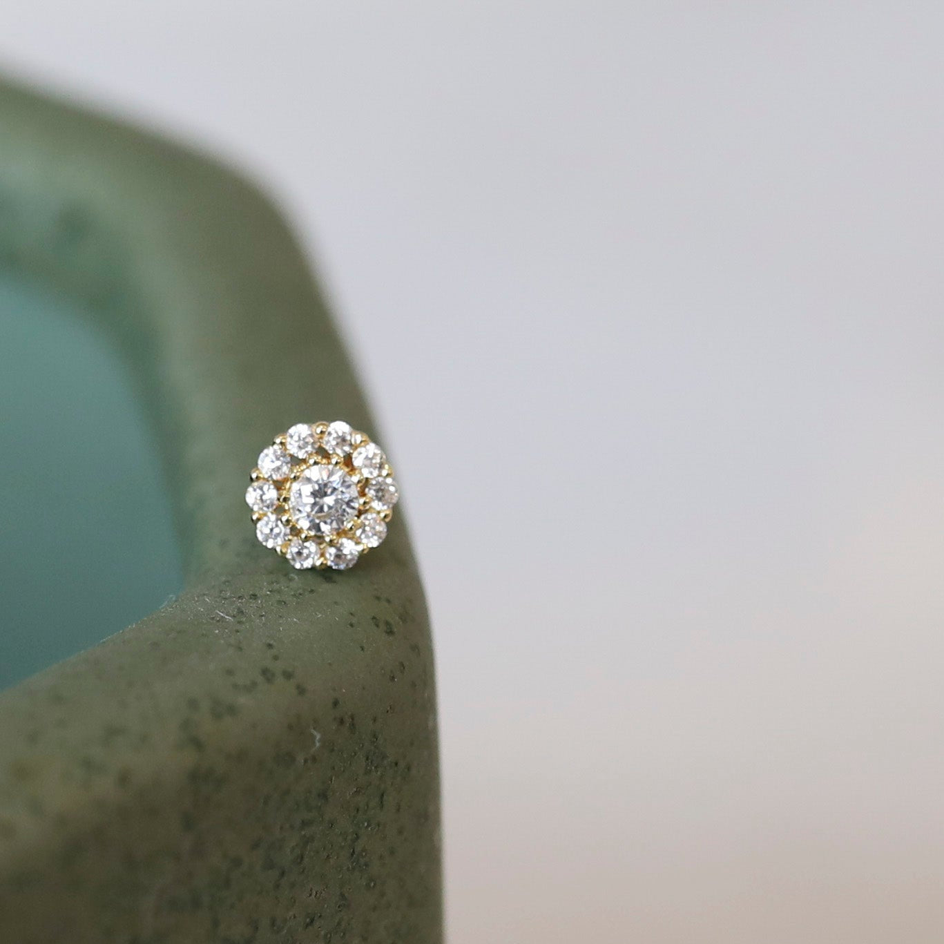 Flower Halo Studs