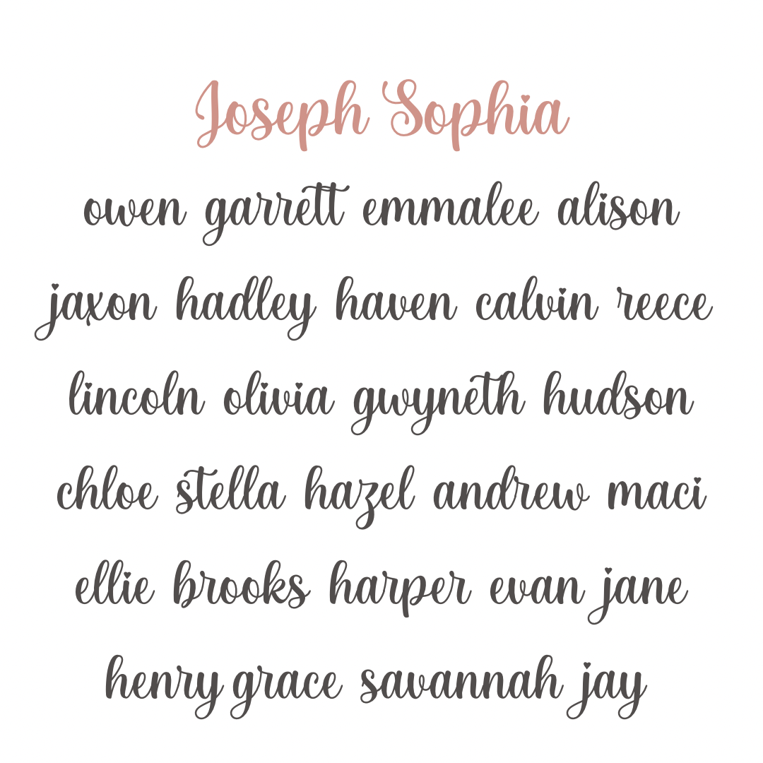 Joseph Sophia font