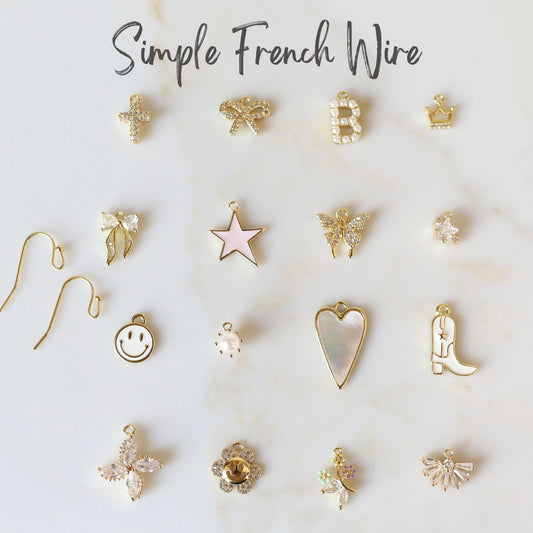 DIY Charm Earrings on a Simple French Wire