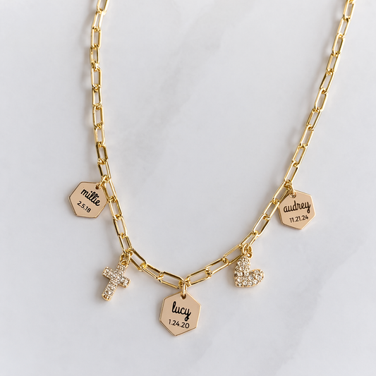 DIY Engraved Charm Necklace