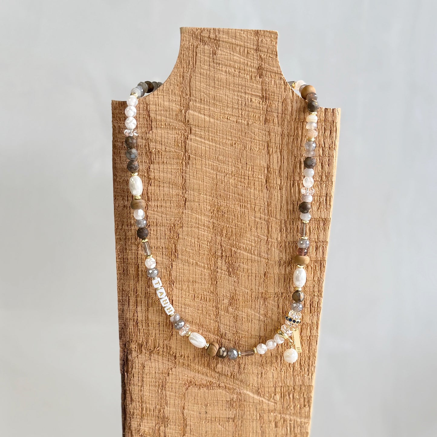 Build Your Story Gemstone Necklace Neutral Version
